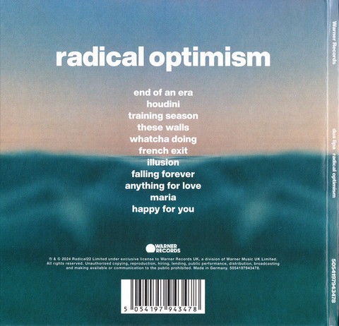 Dua Lipa – Radical Optimism (CD, Album, Lenticular Cover) - фото 3