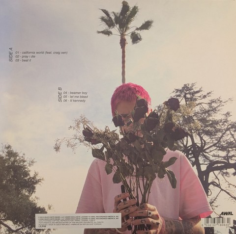 Lil Peep – California Girls (LP, 45 RPM, EP, Stereo, Opaque Sky Blue, Transparent Electric Blue, Opaque Light Yellow Tri-Color Stripe, 9th Anniversary Edition, Vinyl) - фото 2