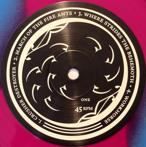 Mastodon – Remission (2LP, 45 RPM, Album, Reissue, Remastered, Repress, Purple [Deep] With Cyan Blue Butterfly Wings And Black And Metallic Gold Splatter, Vinyl) - фото 6