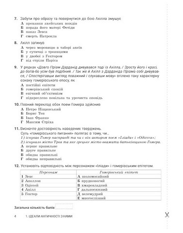 Зарубіжна література. 8 клас. Контроль результатів навчання - фото 5