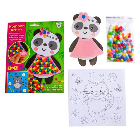 Набір для творчості. Pompon Art. Панда - фото 4