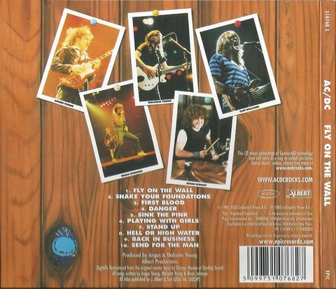 AC/DC – Fly On The Wall (CD, Album, Reissue, Remastered, Enhanced, Digipak, Sony DADC Pressing) - фото 2