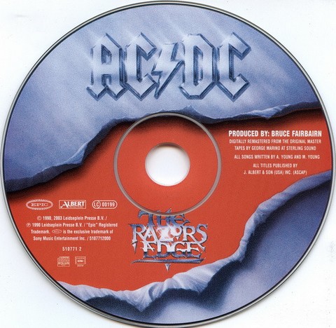 AC/DC – The Razors Edge (CD, Album, Enhanced, Reissue, Remastered, Stereo, Digipak, Sony DADC Press) - фото 3