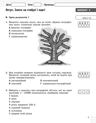 Географія. 6 клас. Поточне та підсумкове оцінювання за групами результатів - фото 5