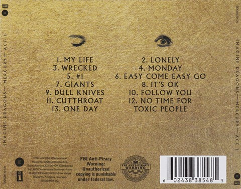 Imagine Dragons – Mercury - Act 1 (CD, Album) - фото 3