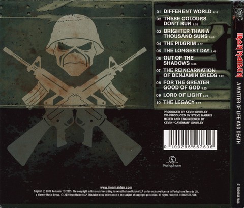 Iron Maiden – A Matter Of Life And Death (CD, Album, Reissue, Remastered, Stereo, Digipak) - фото 2