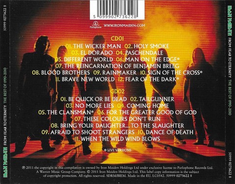 Iron Maiden – From Fear To Eternity: The Best Of 1990-2010 (2CD, Compilation, Reissue) - фото 2