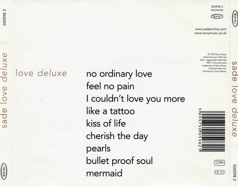 Sade – Love Deluxe (CD, Album, Reissue, Remastered, Stereo) - фото 3
