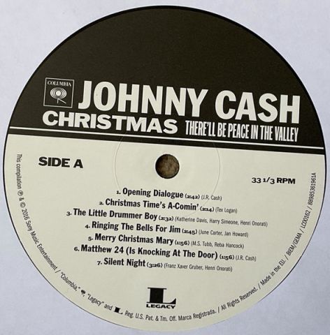 Johnny Cash – Christmas - Therell Be Peace In The Valley (Vinyl, LP, Compilation, Stereo) - фото 3