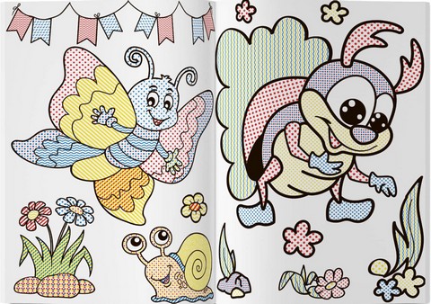 Великі водяні розмальовки. Комашки - фото 3