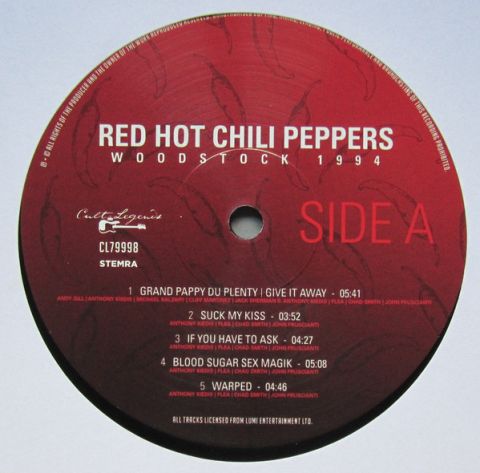 Red Hot Chili Peppers – Best of Woodstock 1994 (LP, 180g, Vinyl) - фото 3