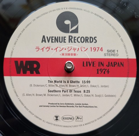 War – Live In Japan 1974 (2LP, Album, Stereo) - фото 3