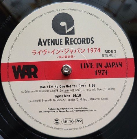 War – Live In Japan 1974 (2LP, Album, Stereo) - фото 5