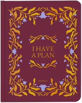 Планер "I have a plan" марсаловий з плетінням