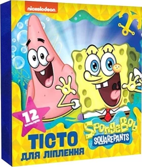 Тісто для ліплення SpongeBob SquarePants. Набір із 12 кольорів