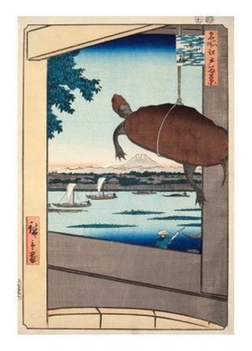 Mannen Bridge in Fukagawa, 1857