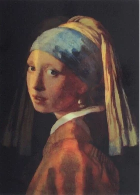 VERMEER - LADY WITH PEARL ( ART / OLD MASTERS )