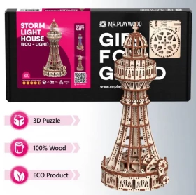 Штормовий Маяк (Еко - лайт). Механічна дерев'яна 3D-модель