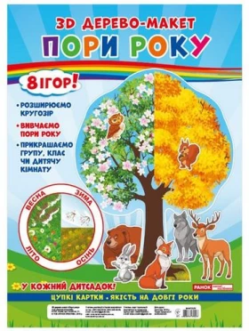 5342 3D деревомакет.Пори року (У) 30 демонстраційний матеріал ~19107137У - Оформление кабинета ДНЗ