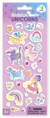 Набір 3D-наліпок "Єдиноріжки"