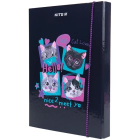 папка К23-210-01/МХ14-210 для зошитів В5 на гумці картон So Sweet  Kite - Папки, швидкозшивачі