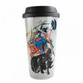 Чашка Travel Mug Plastic – Justice League Біла