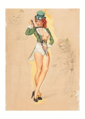 FREEMAN ELLIOTT. I'm Not As Green As I Look, calendar pin-up, March 1950
