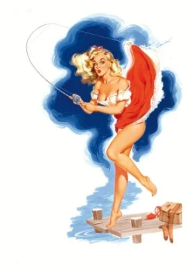 BILL RANDALL. Jerri, Bill Randall's Date Book calendar pin-up, June 1954