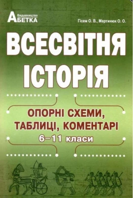 Всесвітня історія. 6-11 класи. Опорні схеми, таблиці, коментарі
