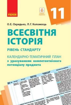 КТП Всесвітня історія 11 кл. (Укр) Рівень стандарту - Всесвітня історія 11 клас
