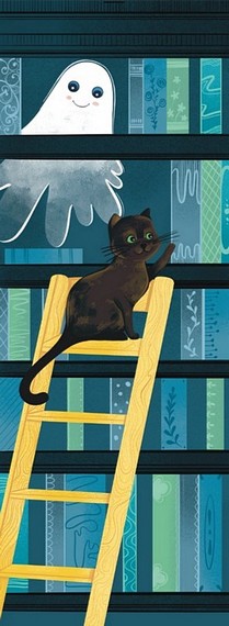 Закладка для книги «Привиди та Кошеня. В бібліотеці» - фото 1