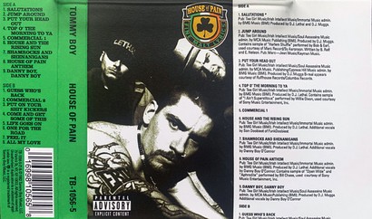 House Of Pain – House Of Pain (Fine Malt Lyrics) (Cassette, Album, Reissue) - фото 3