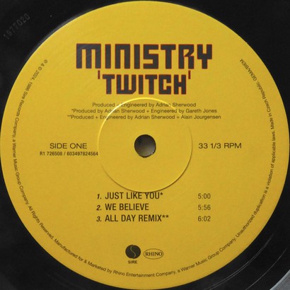 Ministry – Twitch (2LP, Album, Limited Edition, Reissue, Remastered, Vinyl) - фото 3