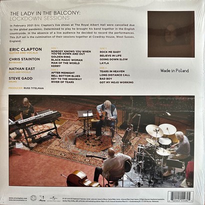 Eric Clapton – The Lady In The Balcony: Lockdown Sessions (2LP, Album, Limited Edition, Reissue, Gold, 180g, Vinyl) - фото 4
