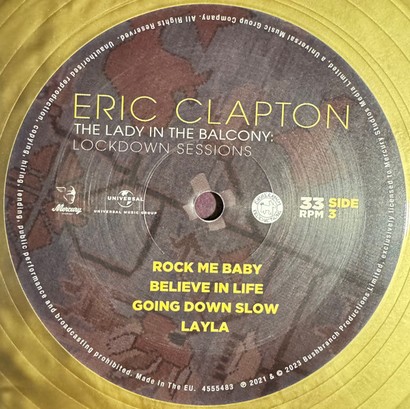 Eric Clapton – The Lady In The Balcony: Lockdown Sessions (2LP, Album, Limited Edition, Reissue, Gold, 180g, Vinyl) - фото 7