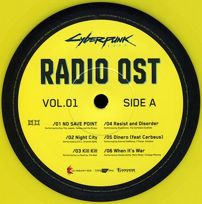Various – Cyberpunk 2077 Radio OST Vol. 1 (LP, Album, Compilation, Yellow Vinyl) - фото 3