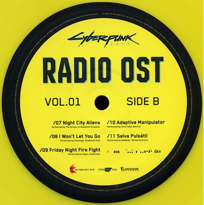 Various – Cyberpunk 2077 Radio OST Vol. 1 (LP, Album, Compilation, Yellow Vinyl) - фото 4