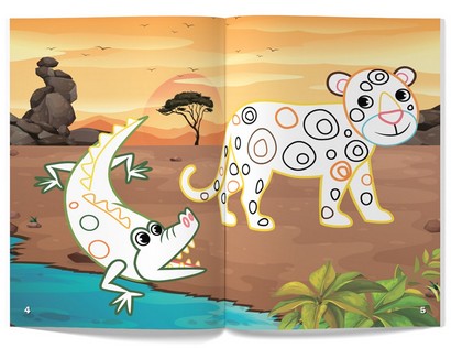 Перші розмальовки з кольоровим контуром і наліпками. Африка - фото 2