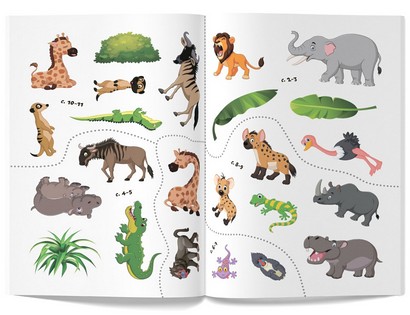 Перші розмальовки з кольоровим контуром і наліпками. Африка - фото 5