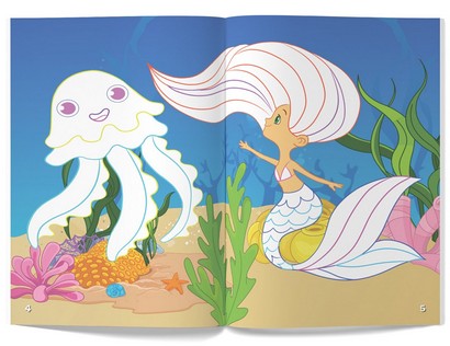 Перші розмальовки з кольоровим контуром і наліпками. Принцеси - фото 2