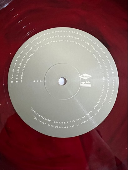 Post Malone – Twelve Carat Toothache (2LP, Album, Red Marbled, Gatefold, Vinyl) - фото 4